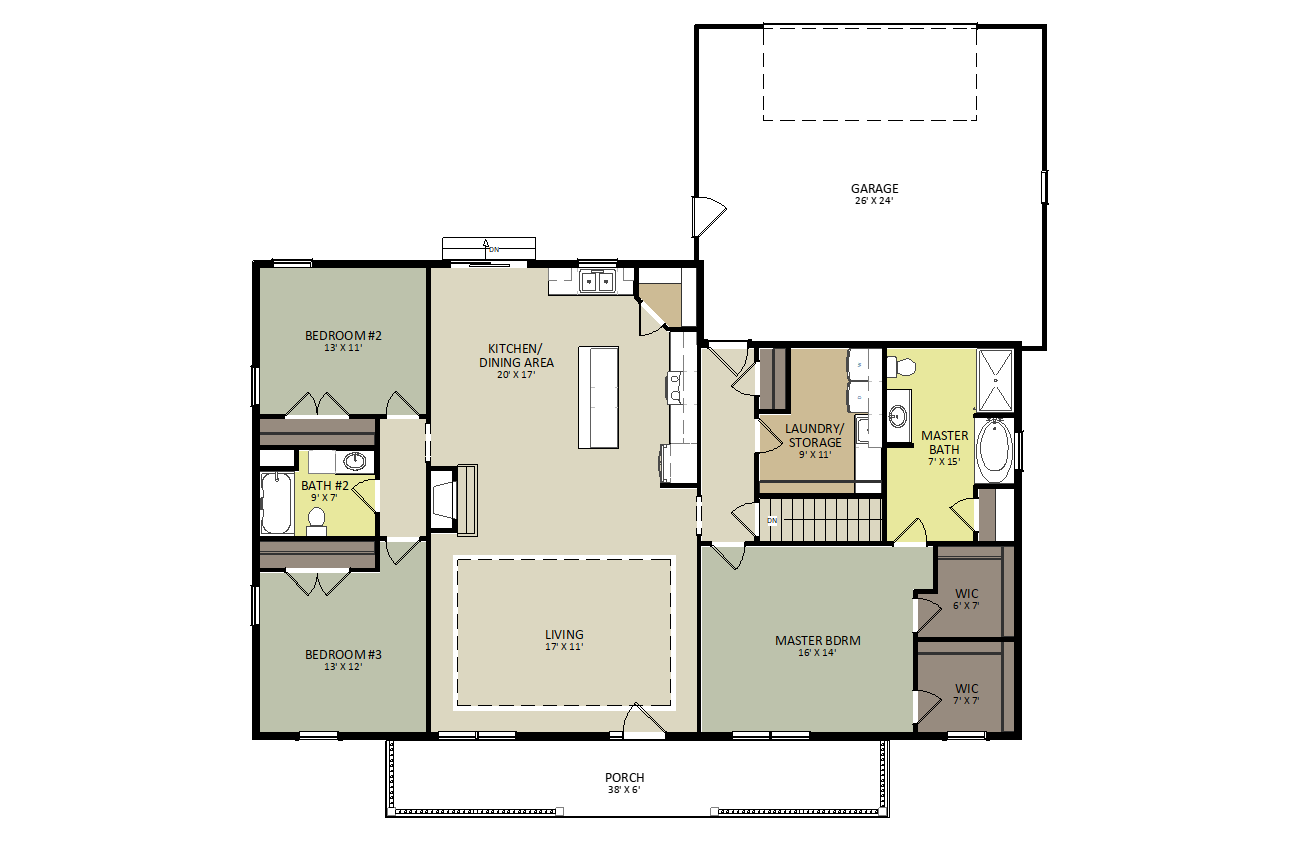 Eagle Cove First Floor Floor Plan